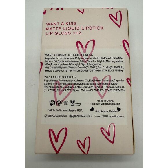 KAB Cosmetics Want a Kiss Lip Trio Lippie Set SOLD OUT - Picture 4 of 4